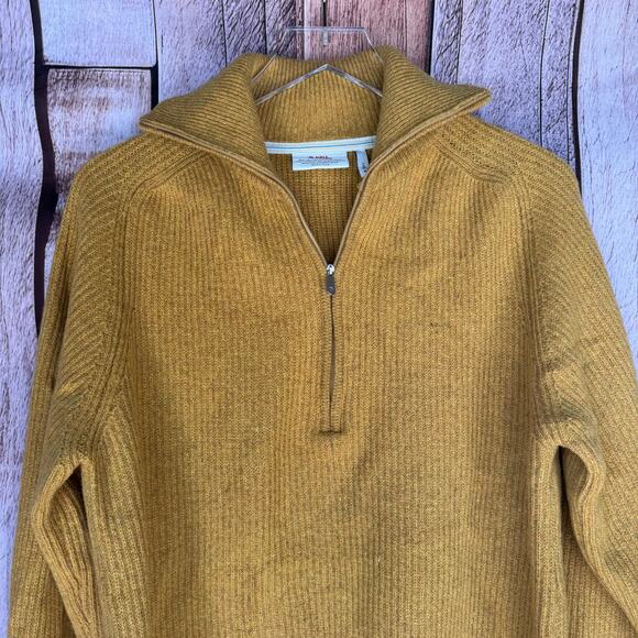 Fjällräven Sweater Pullover Greenland Re-Wool Acorn Recycled Wool Half Zip M - Picture 3 of 9